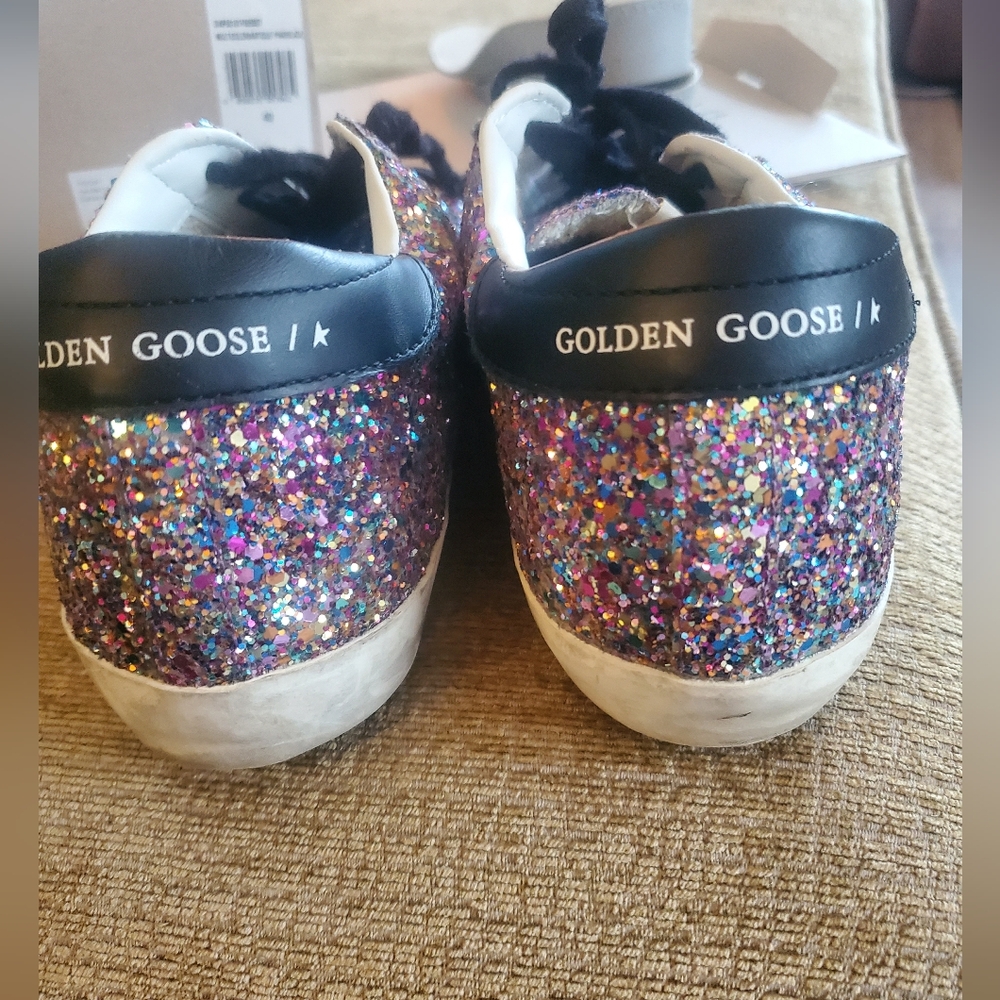 Sparkly Multicolor GOLDEN Goose Sequin Sneakers - Picture 11 of 13